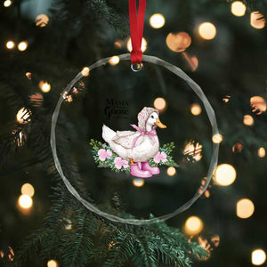 Mama Goose Est 2025 Crystal Glass Ornament Vintage New Mom Mothers Day TS02 Print Your Wear