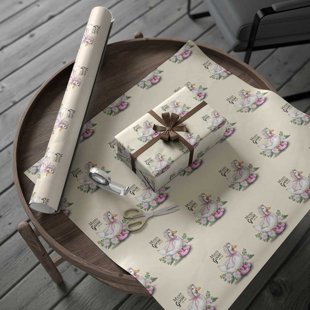Mama Goose Est 2025 Wrapping Paper Roll Vintage New Mom Mothers Day TS02 Beige Print Your Wear