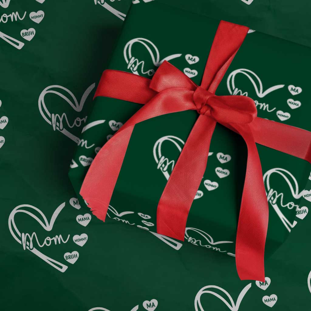 Mama Mommy Mom Bruh Wrapping Paper Roll Mothers Day Humor Gift TS12 Green Print Your Wear