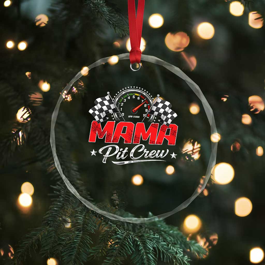 Mama Pit Crew Crystal Glass Ornament Racing Family Matching Mothers Day TS11 Print Your Wear