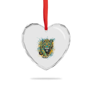 Mandala Spiritual Jaguar Zen Art Heart Crystal Glass Ornament TS11 Print Your Wear