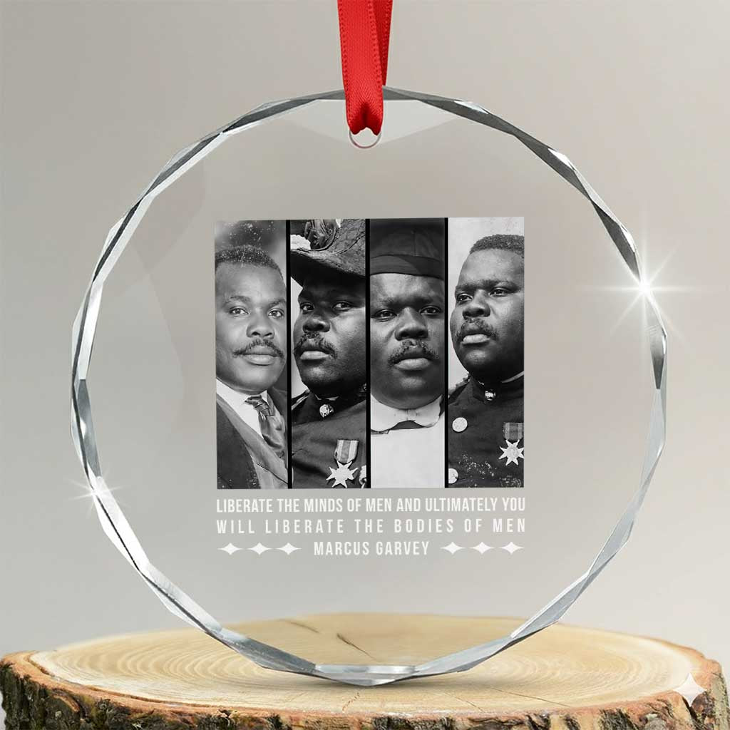 Marcus Garve Quote Crystal Glass Ornament Liberate The Minds Of Men TS12 Transparent Glass 3'' Circle Print Your Wear