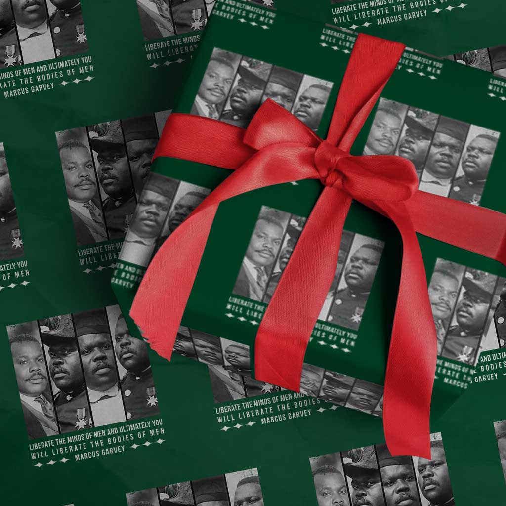 Marcus Garve Quote Wrapping Paper Roll Liberate The Minds Of Men TS12 Green Print Your Wear