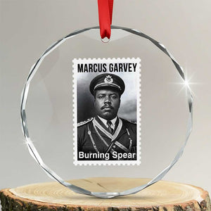 Marcus Garvey Crystal Glass Ornament Jamaican National Hero Legacy Gift TS12 Transparent Glass 3'' Circle Print Your Wear
