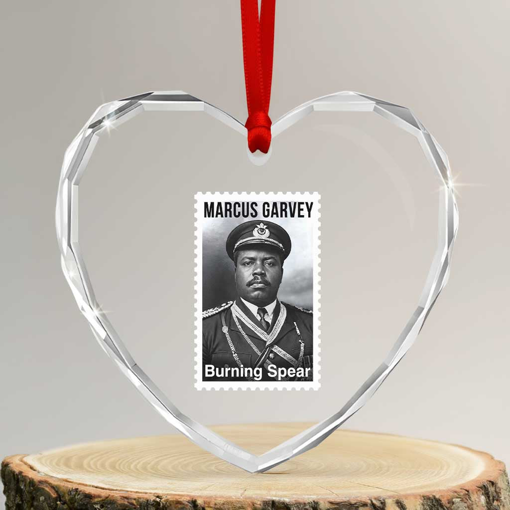 Marcus Garvey Heart Crystal Glass Ornament Jamaican National Hero Legacy Gift TS12 Transparent Glass 3'' Heart Print Your Wear