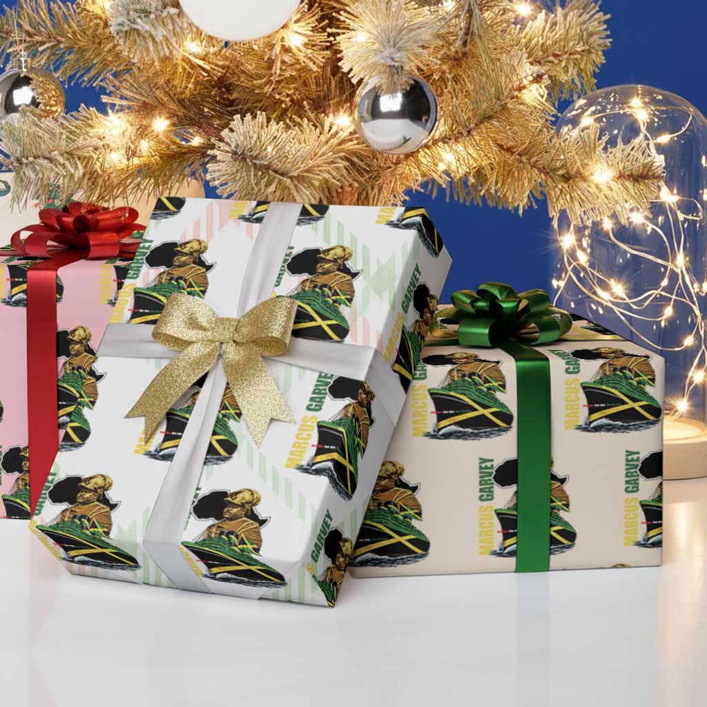 Marcus Garvey Jamaica Pride Wrapping Paper Roll One God One Aim One Destiny TS12 Print Your Wear