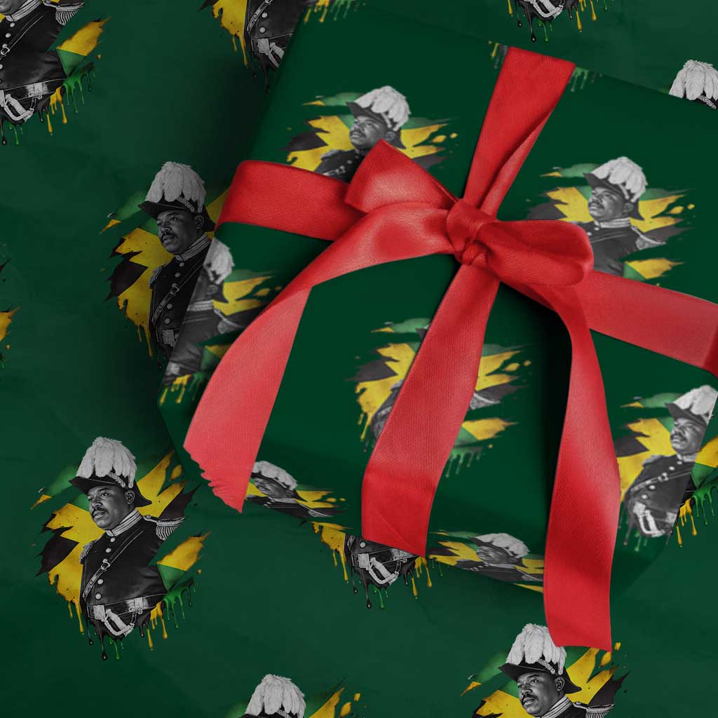 Marcus Garvey Jamaican National Hero Wrapping Paper Roll African American Heritage TS12 Green Print Your Wear