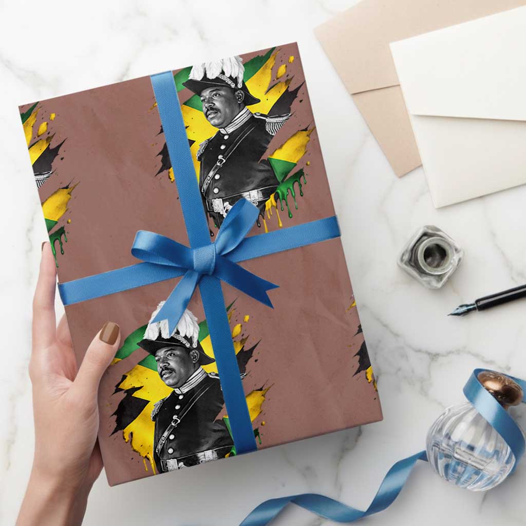 Marcus Garvey Jamaican National Hero Wrapping Paper Roll African American Heritage TS12 Mocha Print Your Wear