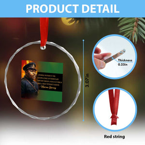Marcus Garvey Pan African Flag Crystal Glass Ornament A People Without Knowledge Of Their Past Quote TS12 Print Your Wear