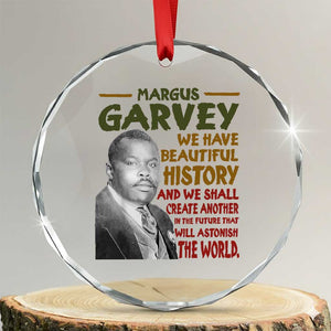 Marcus Garvey Quote Crystal Glass Ornament Black History Month TS10 Transparent Glass 3'' Circle Print Your Wear