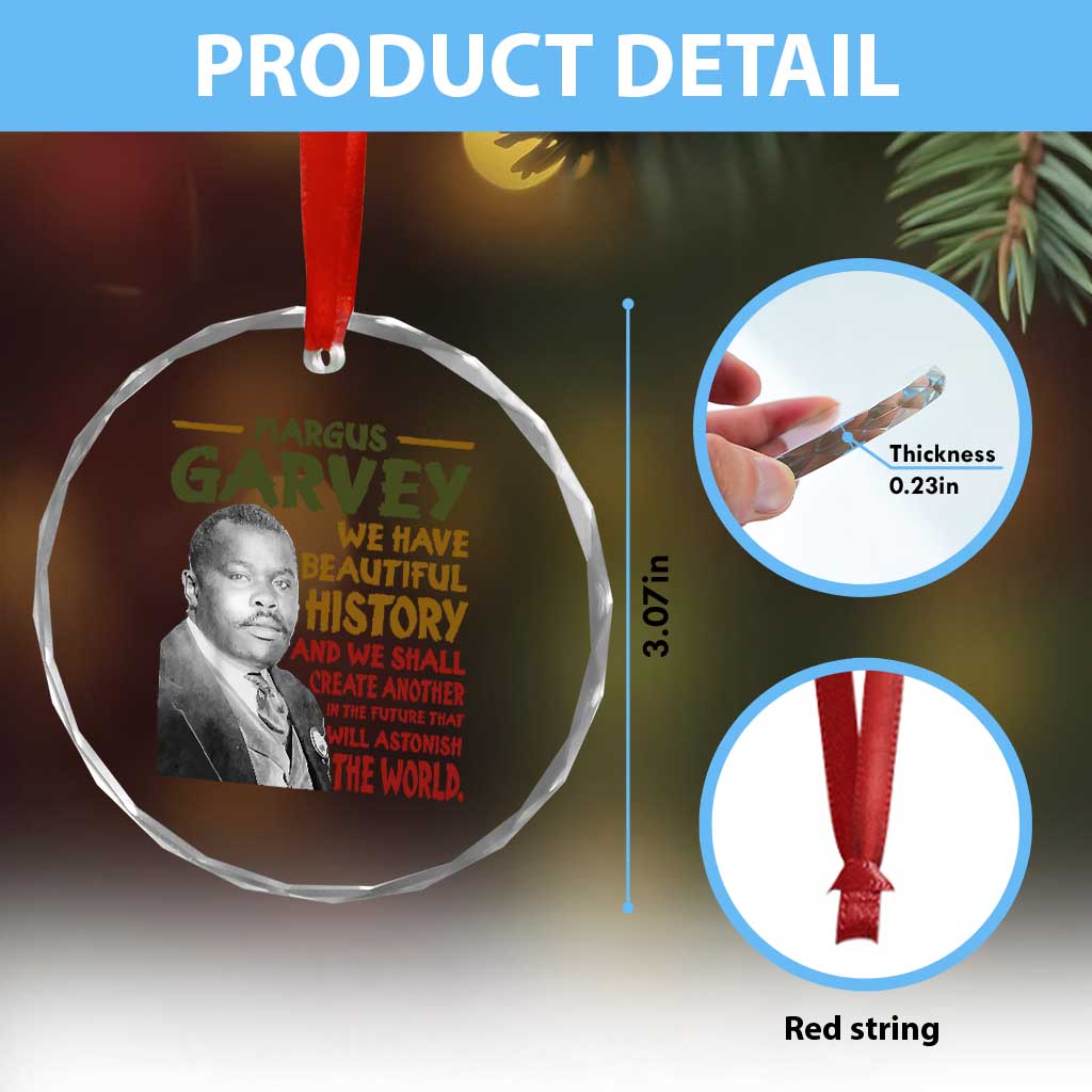 Marcus Garvey Quote Crystal Glass Ornament Black History Month TS10 Print Your Wear