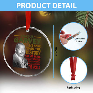 Marcus Garvey Quote Crystal Glass Ornament Black History Month - Print Your Wear
