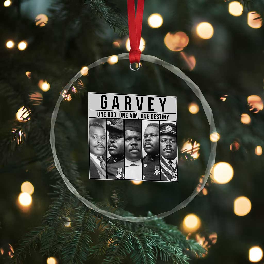 Marcus Garvey Quote Crystal Glass Ornament One God One Aim One Destiny TS12 Print Your Wear