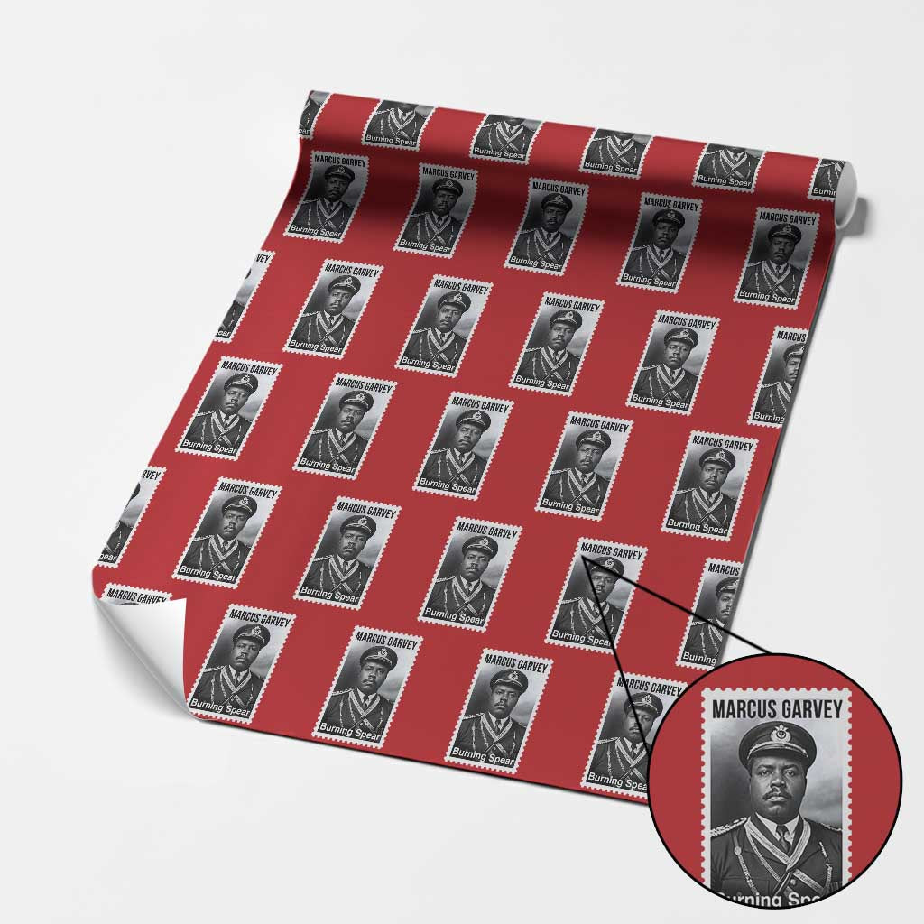 Marcus Garvey Wrapping Paper Roll Jamaican National Hero Legacy Gift TS12 Red Print Your Wear