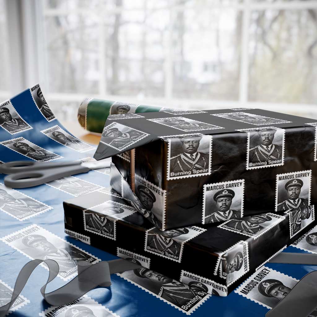 Marcus Garvey Wrapping Paper Roll Jamaican National Hero Legacy Gift TS12 Black Print Your Wear