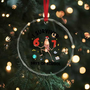 Marcus The Worm 67 Days of School Crystal Glass Ornament I Survived Funny Six Seven Meme Christmas Vibe TS14 Print Your Wear