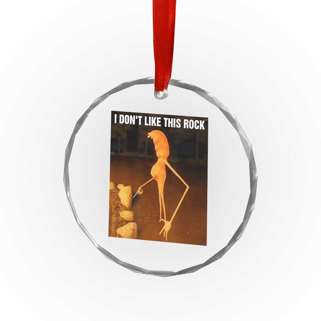 Marcus The Worm Christmas Crystal Glass Ornament I Don't Like This Rock Funny Meme TS10 Print Your Wear