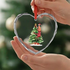 Marcus The Worm Christmas Heart Crystal Glass Ornament Funny Brain Rot Meme TS10 Print Your Wear