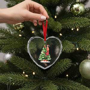 Marcus The Worm Christmas Heart Crystal Glass Ornament Funny Brain Rot Meme TS10 Print Your Wear