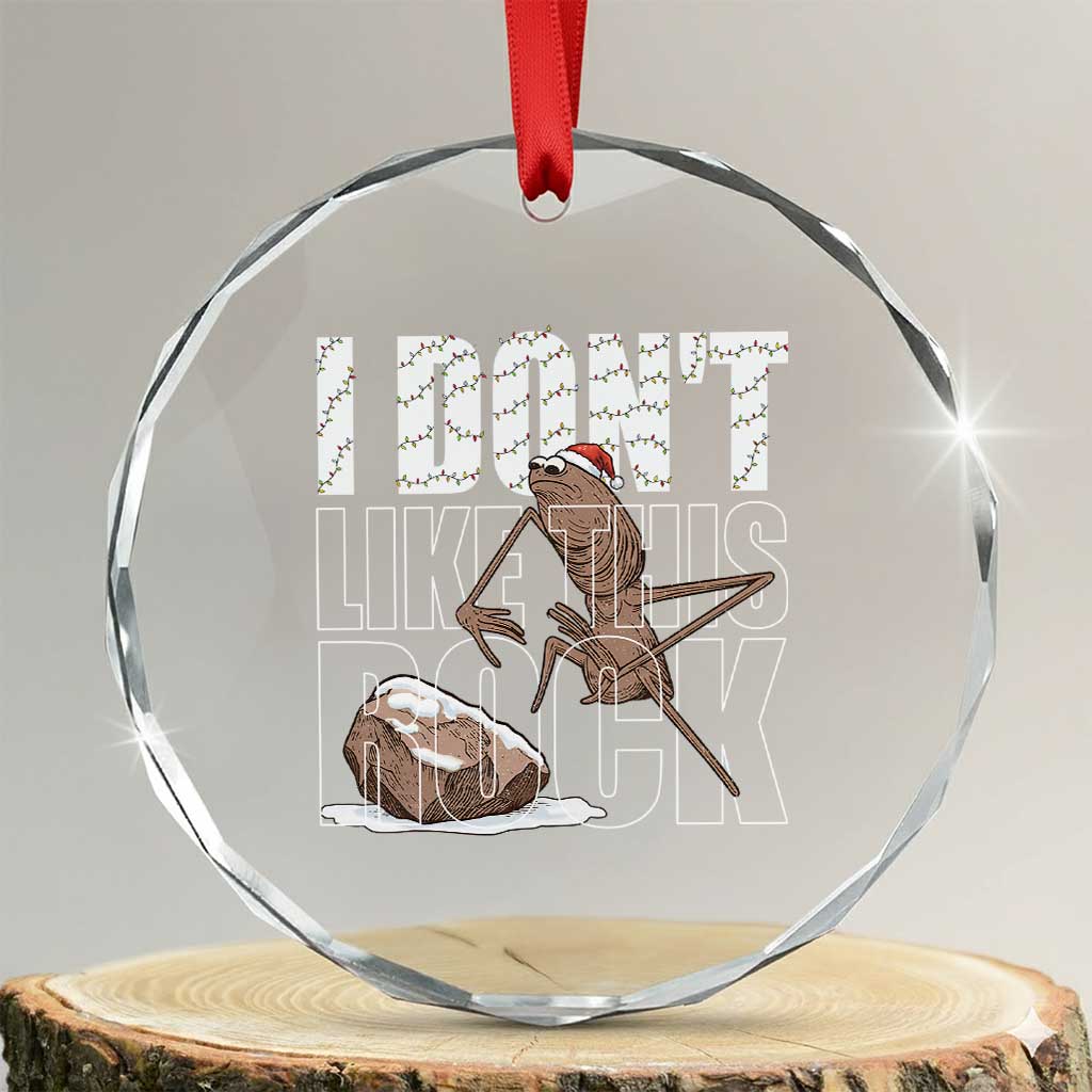 Marcus The Worm Christmas Meme Crystal Glass Ornament Funny Brain Rot Gen Z TS14 Transparent Glass 3'' Circle Print Your Wear