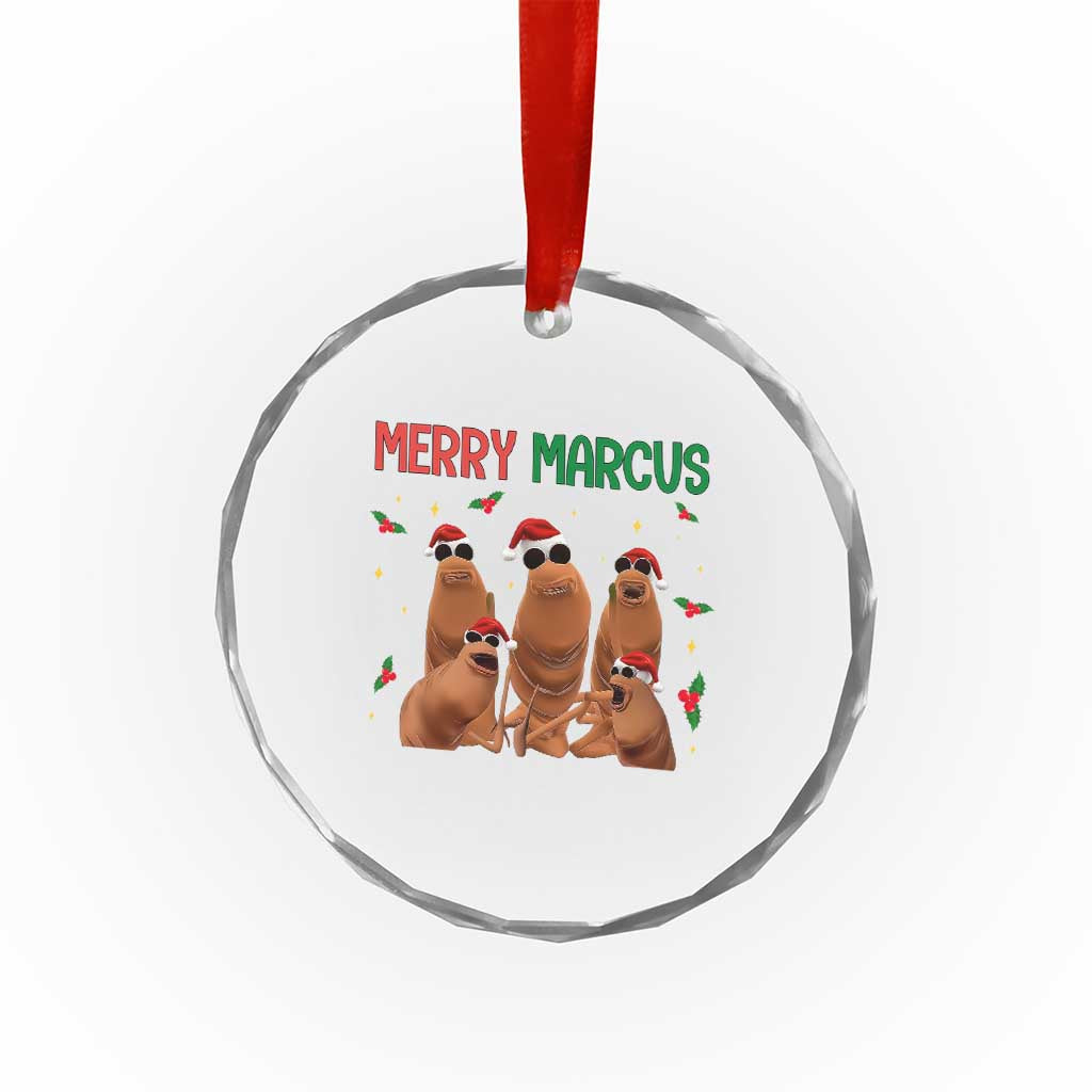 Marcus The Worm Christmas Meme Crystal Glass Ornament Funny Brain Rot Gen Z Xmas TS14 Print Your Wear