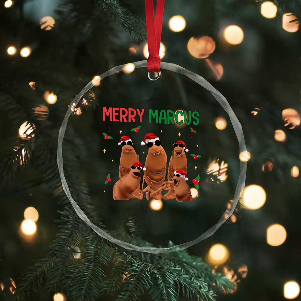 Marcus The Worm Christmas Meme Crystal Glass Ornament Funny Brain Rot Gen Z Xmas TS14 Print Your Wear
