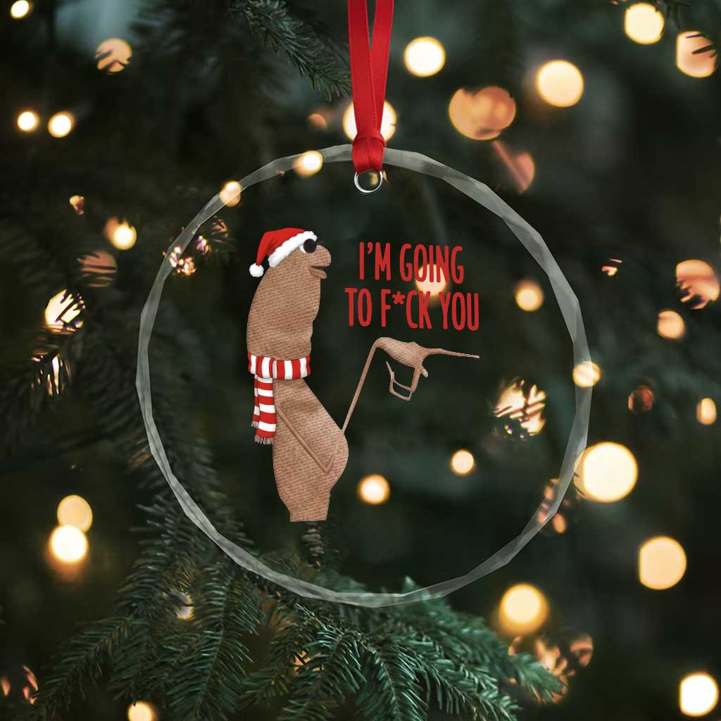 Marcus The Worm Christmas Meme Crystal Glass Ornament I Am Going To Fck You TS14 Print Your Wear