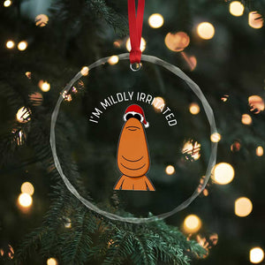 Marcus The Worm Christmas Meme Crystal Glass Ornament I Am Mildly Irritated TS14 Print Your Wear