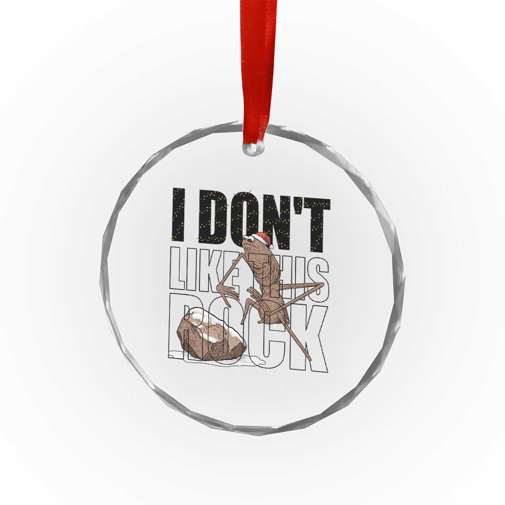 Marcus The Worm Christmas Meme Crystal Glass Ornament I Do Not Like This Rock Xmas TS14 Print Your Wear