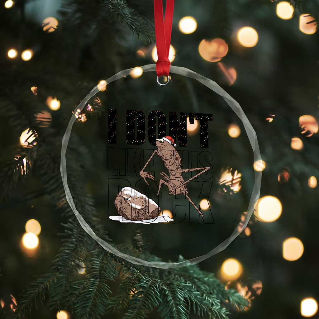 Marcus The Worm Christmas Meme Crystal Glass Ornament I Do Not Like This Rock Xmas TS14 Print Your Wear