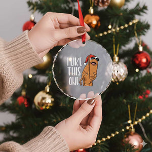 Marcus The Worm Christmas Meme Crystal Glass Ornament I Like This One TS14 Print Your Wear