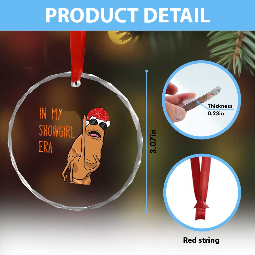 Marcus The Worm Christmas Meme Crystal Glass Ornament In My Costume Era TS14 Print Your Wear