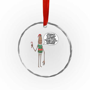 Marcus The Worm Christmas Meme Crystal Glass Ornament Locally Owned Greek Restaurant TS14 Print Your Wear