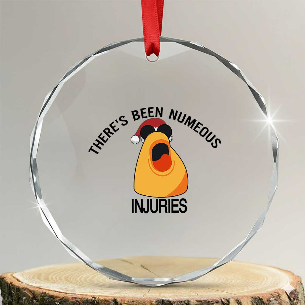 Marcus The Worm Christmas Meme Crystal Glass Ornament There Is Been Numeous Injuries TS14 Transparent Glass 3'' Circle Print Your Wear