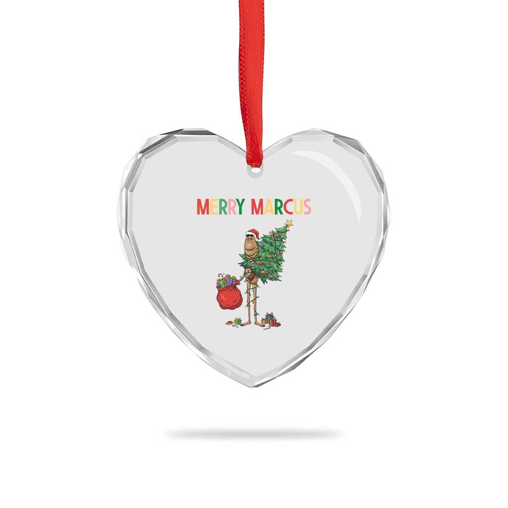 Marcus The Worm Christmas Meme Heart Crystal Glass Ornament TS14 Print Your Wear