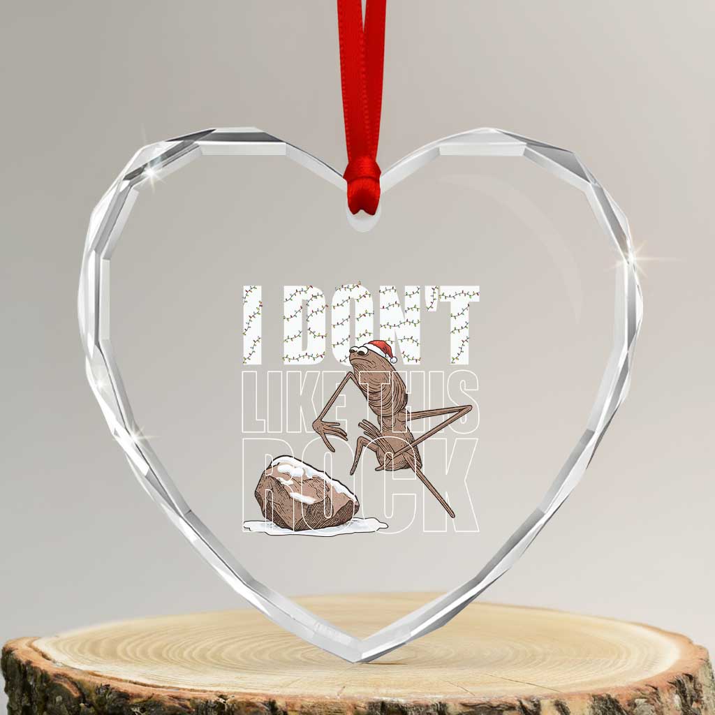 Marcus The Worm Christmas Meme Heart Crystal Glass Ornament Funny Brain Rot Gen Z TS14 Transparent Glass 3'' Heart Print Your Wear