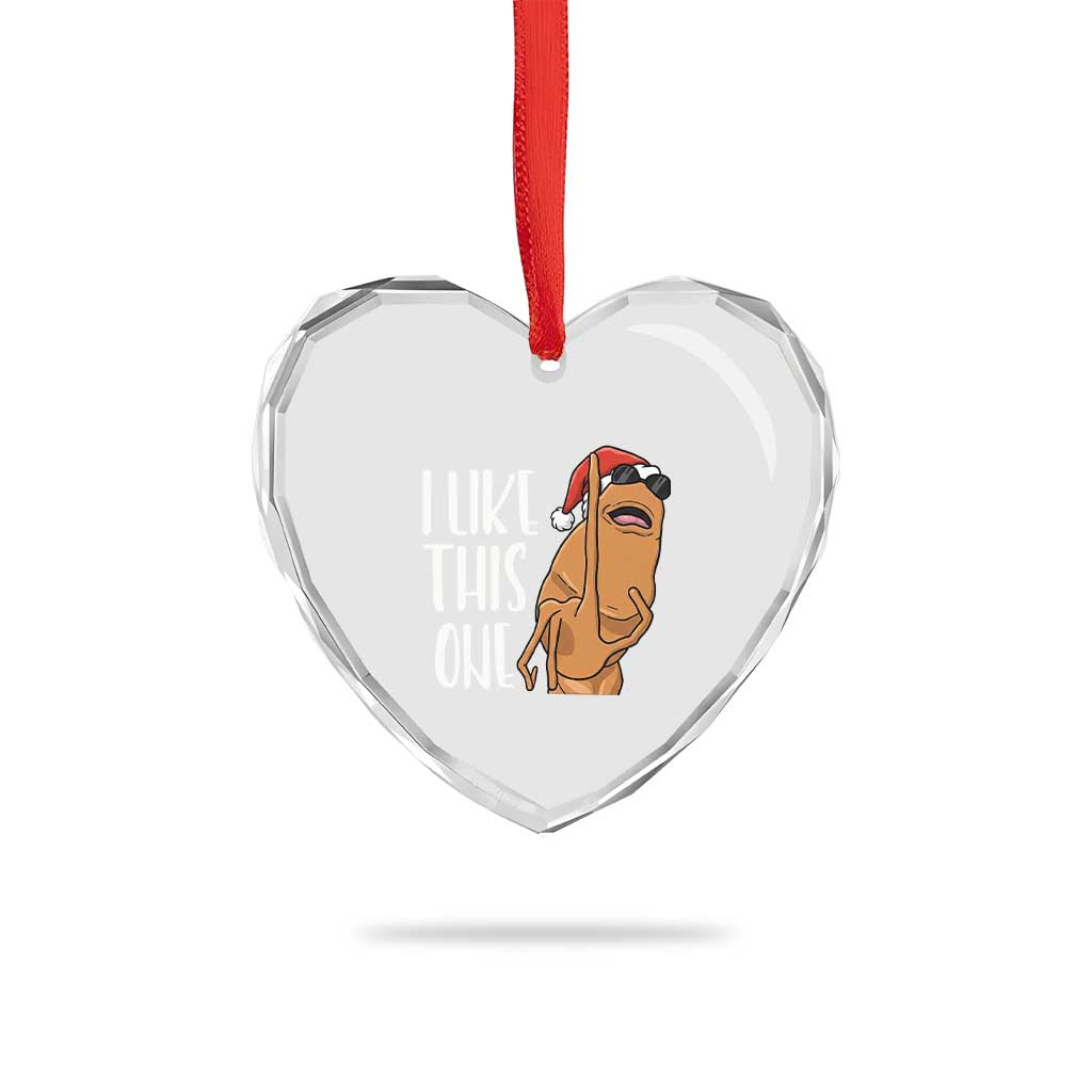 Marcus The Worm Christmas Meme Heart Crystal Glass Ornament I Like This One TS14 Print Your Wear