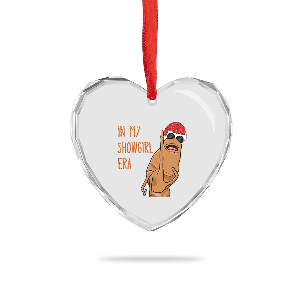 Marcus The Worm Christmas Meme Heart Crystal Glass Ornament In My Costume Era TS14 Print Your Wear