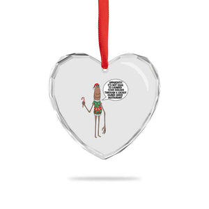 Marcus The Worm Christmas Meme Heart Crystal Glass Ornament Locally Owned Greek Restaurant TS14 Print Your Wear
