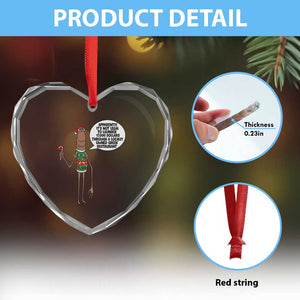 Marcus The Worm Christmas Meme Heart Crystal Glass Ornament Locally Owned Greek Restaurant TS14 Print Your Wear