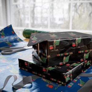 Marcus The Worm Christmas Meme Wrapping Paper Roll TS14 Black Print Your Wear