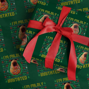 Marcus The Worm Christmas Meme Wrapping Paper Roll Funny Brain Rot Xmas TS14 Green Print Your Wear