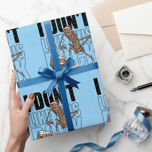 Marcus The Worm Christmas Meme Wrapping Paper Roll I Do Not Like This Rock Xmas TS14 Light Blue Print Your Wear