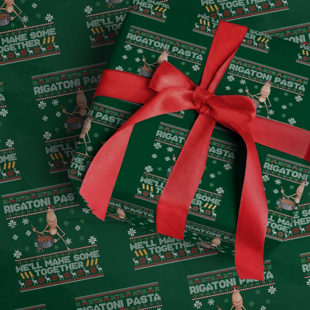 Marcus The Worm Christmas Meme Wrapping Paper Roll Rigatoni Pasta We Will Make Some Together TS14 Green Print Your Wear