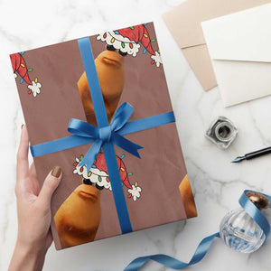 Marcus The Worm Christmas Wrapping Paper Roll Funny Internet Brainrot Meme TS10 Mocha Print Your Wear