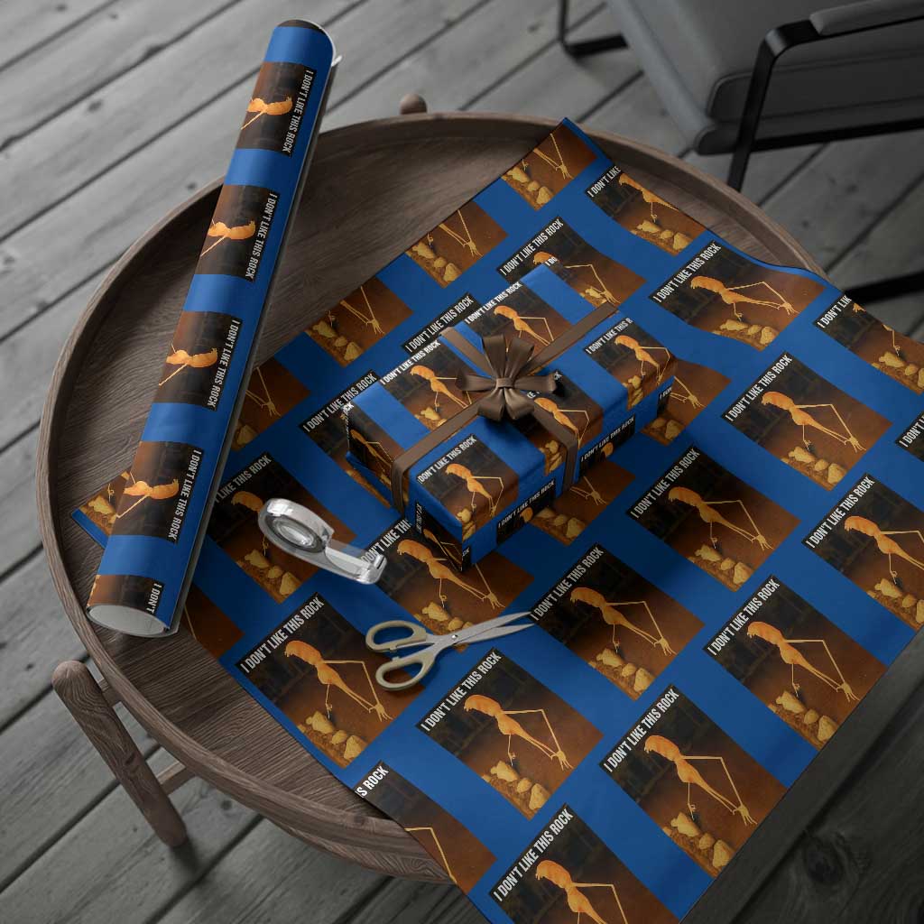Marcus The Worm Christmas Wrapping Paper Roll I Don't Like This Rock Funny Meme TS10 Blue Print Your Wear
