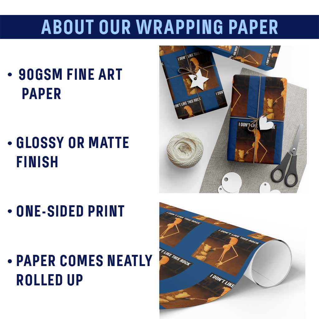 Marcus The Worm Christmas Wrapping Paper Roll I Don't Like This Rock Funny Meme TS10 Print Your Wear