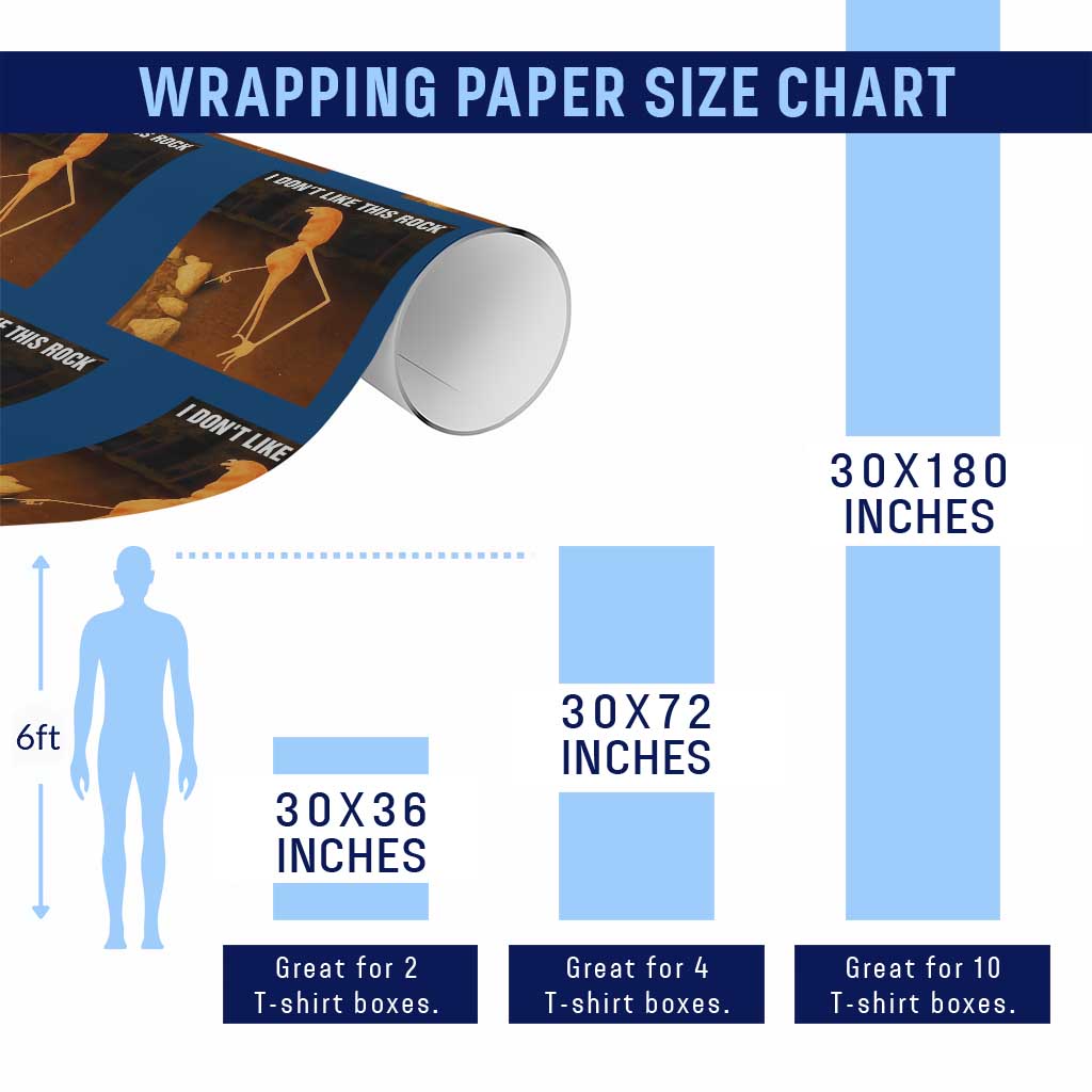 Marcus The Worm Christmas Wrapping Paper Roll I Don't Like This Rock Funny Meme TS10 Print Your Wear