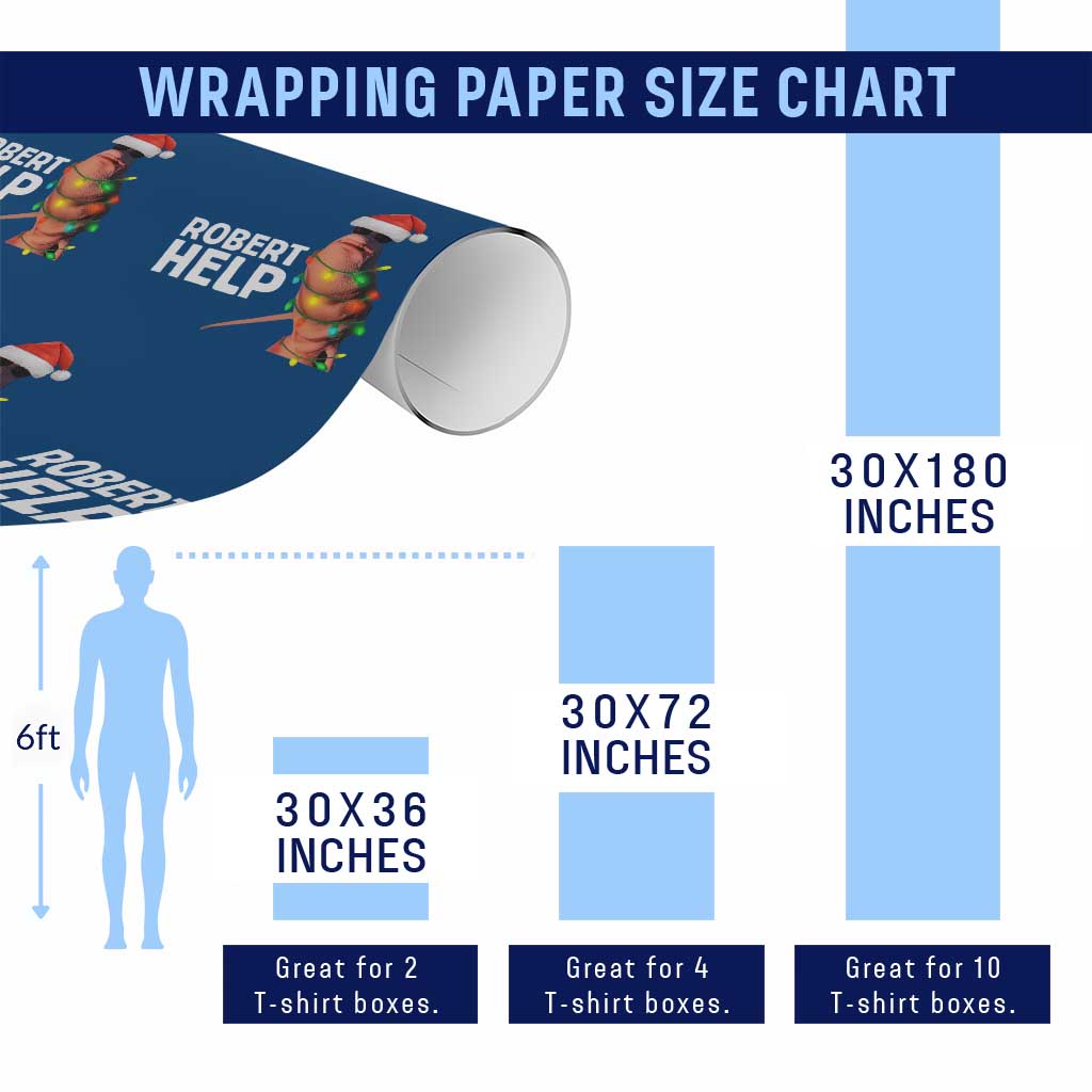 Marcus The Worm Christmas Wrapping Paper Roll Robert Help Internet Weirdcore Brainrot Humor TS10 Print Your Wear