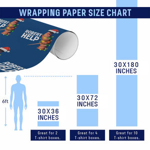 Marcus The Worm Christmas Wrapping Paper Roll Robert Help Internet Weirdcore Brainrot Humor TS10 Print Your Wear
